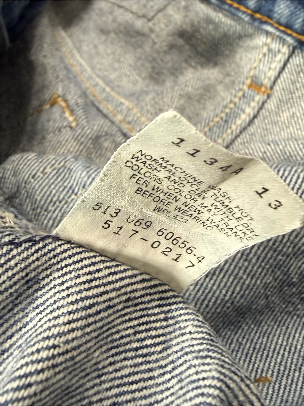 Vintage 1989 Levi’s 517 Jeans 33x30 Made USA Bootcut Red Tab Denim 80s - Picture 4 of 8